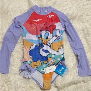 Disney Kids Rash Guard - Purple and Multicolor